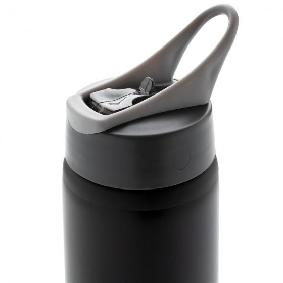 drinkfles 22,3 cm 0,6 liter aluminium zwart - Afbeelding 2