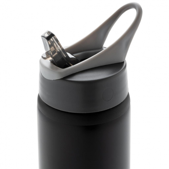 drinkfles 22,3 cm 0,6 liter aluminium zwart - Afbeelding 3