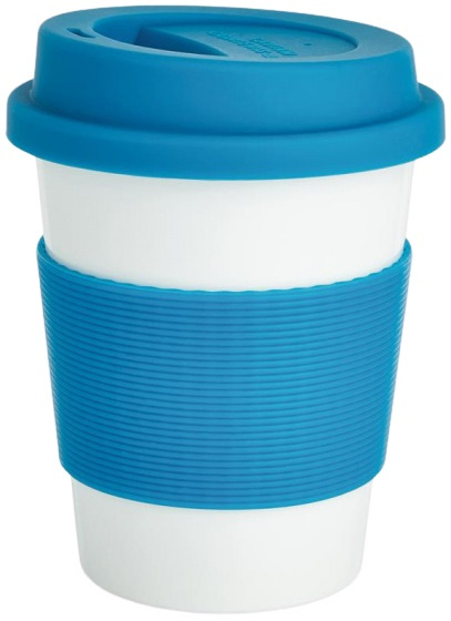 take-away beker 0,35 liter ABS/siliconen blauw