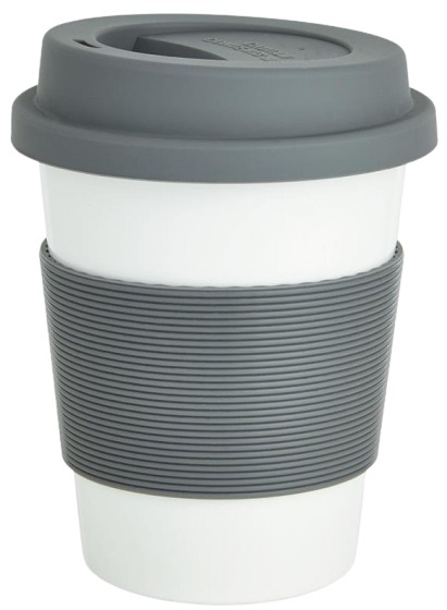 take-away beker 0,35 liter ABS/siliconen grijs