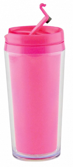 drinkbeker On The Go 400 ml polypropyleen roze
